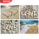 HUACAN 5d алмазная живопись Four Seasons пейзаж DIY Алмазная вышивка любовь текст мозаика Стразы фотографии набор для рукоделия