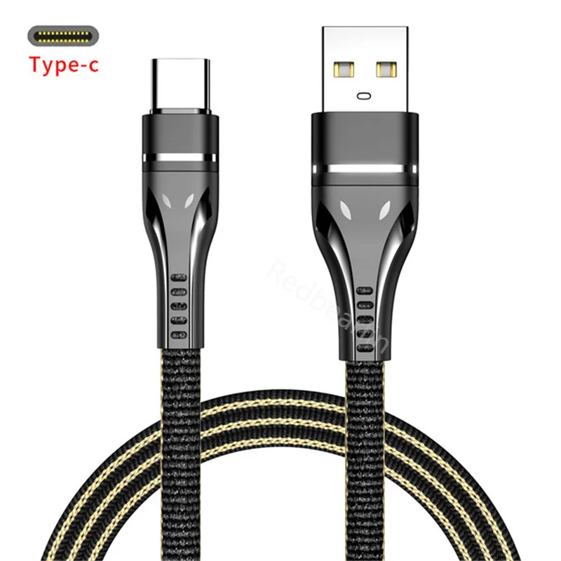 200 шт./лот 3A текстильный плетеный кабель USb Type-c Micro 1 м 3 фута для Samsung Galaxy s10 s20 Note 10 htc