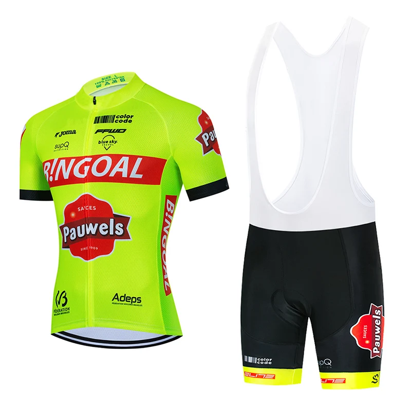 

2022 BINGOAL Cycling Team Jersey Bike Shorts 20D Set Ropa Ciclismo MenS MTB Summer Quick Dry Bicycling Maillot Bottom Clothing
