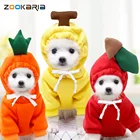 Теплая зимняя одежда для собак, милое пальто для фруктов и собак, костюм для домашних питомцев, толстовки, флисовая куртка для кошек и щенков, французского бульдога, одежда для собак