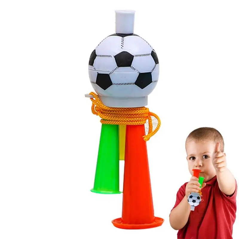 

Опора Cheer Horn, шумоподавитель в форме футбольного мяча, портативная труба для стадиона, износостойкая игрушка Cheer Horn для фестиваля, свадьбы, д...