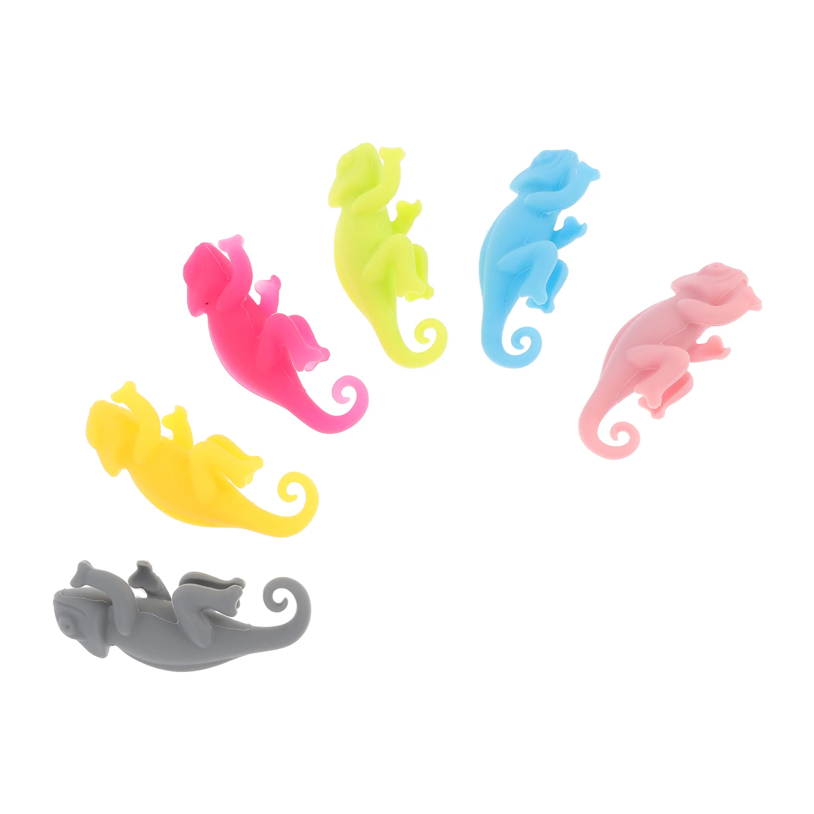 

6pcs Adorable Glass Marker Silicone Cartoon Drink Beer Glass Charms Tags