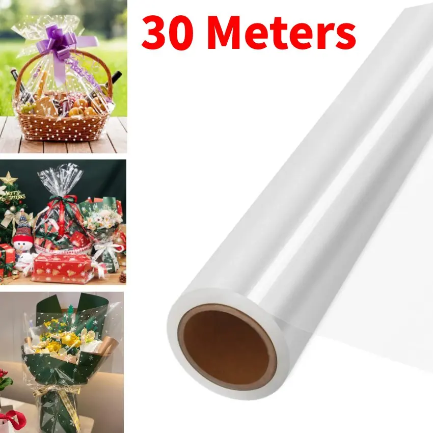 

1 шт., прозрачная целлофановая пленка в рулоне, подарочная упаковка, букет цветов, фруктовые корзины, оберточная бумага, декоративно-приклад...