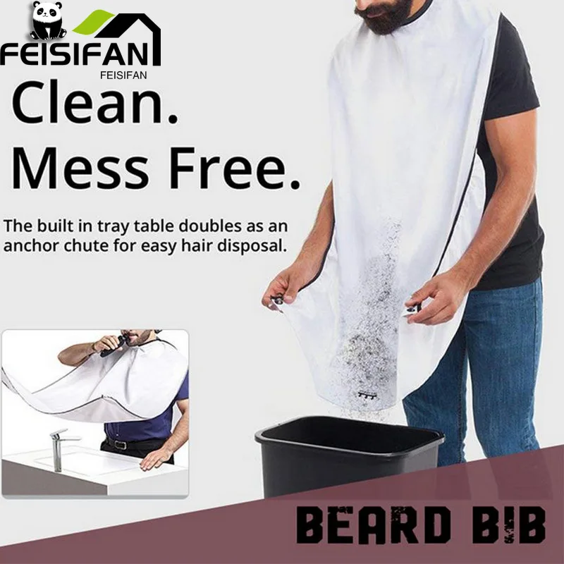 

1Pcs Men Haircut Apron Waterproof Male Beard Apron Floral Cloth Household Cleaning Protecter Bathroom Accessories