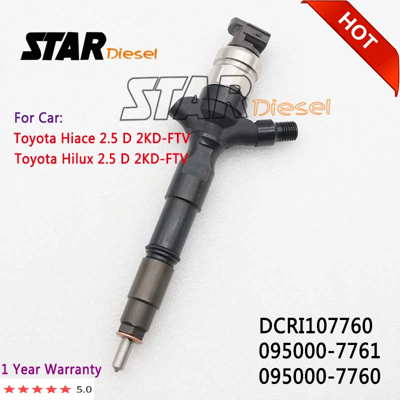 

STAR Diesel 095000-7761 Common Rail Injector Sprayer 095000-7760 Auto Parts DCRI107760 For Toyota Hiace Hilux 2.5 D 2KD-FTV