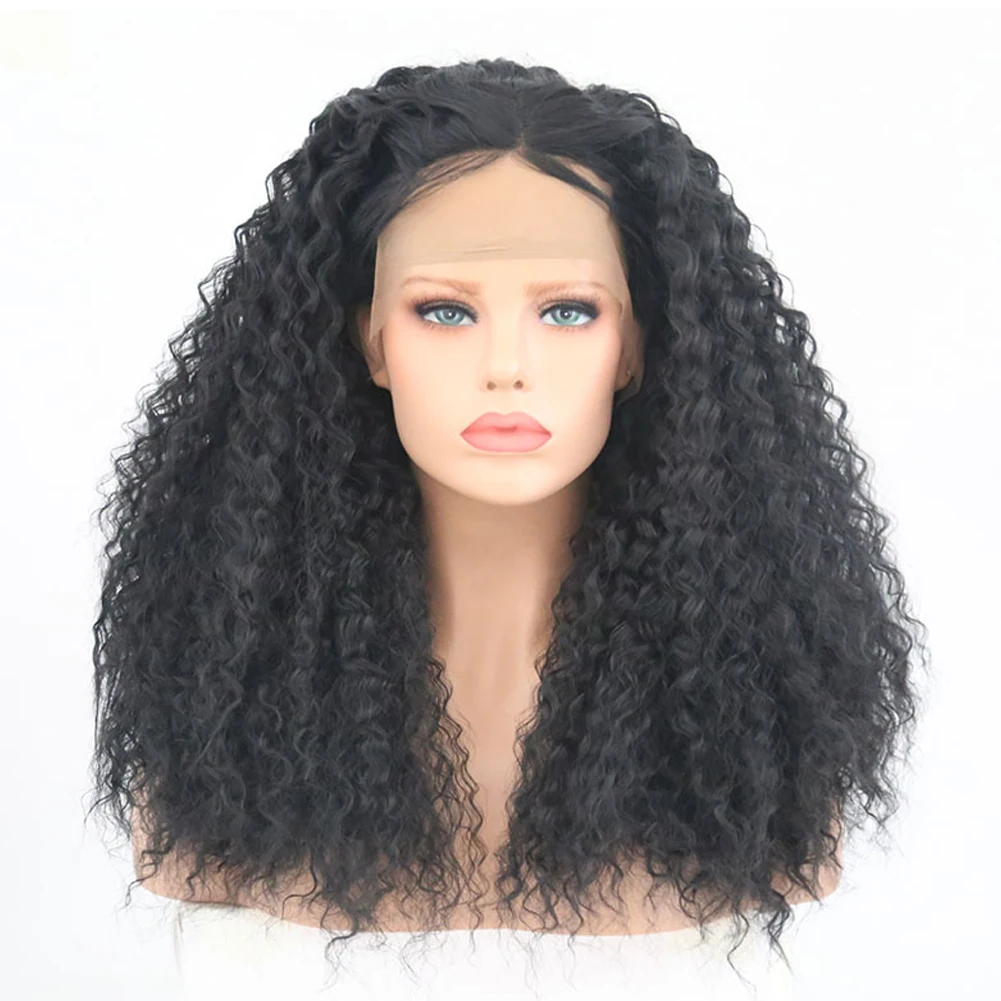 

Парик RONGDUOYI с предварительно выщипанными детскими волосами, длинный светильник-коричневый парик на сетке спереди, длинный глубокий кудрявы...