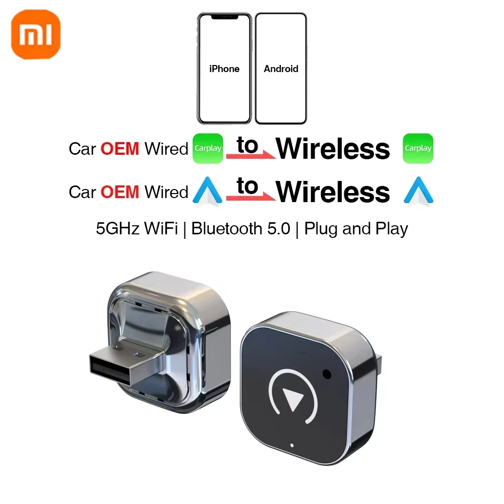 

Новый беспроводной адаптер CarPlay Android Auto USB Dongle Smart Mini Box Plug And Play Универсальный для VW Toyota Nissan Honda Ford Benz