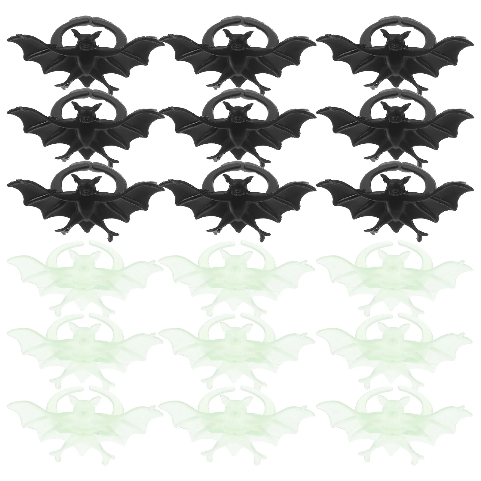 

Halloween Bat Ring Glow Toys Luminous Rings Costume Plastic Flashing Child Jewelry