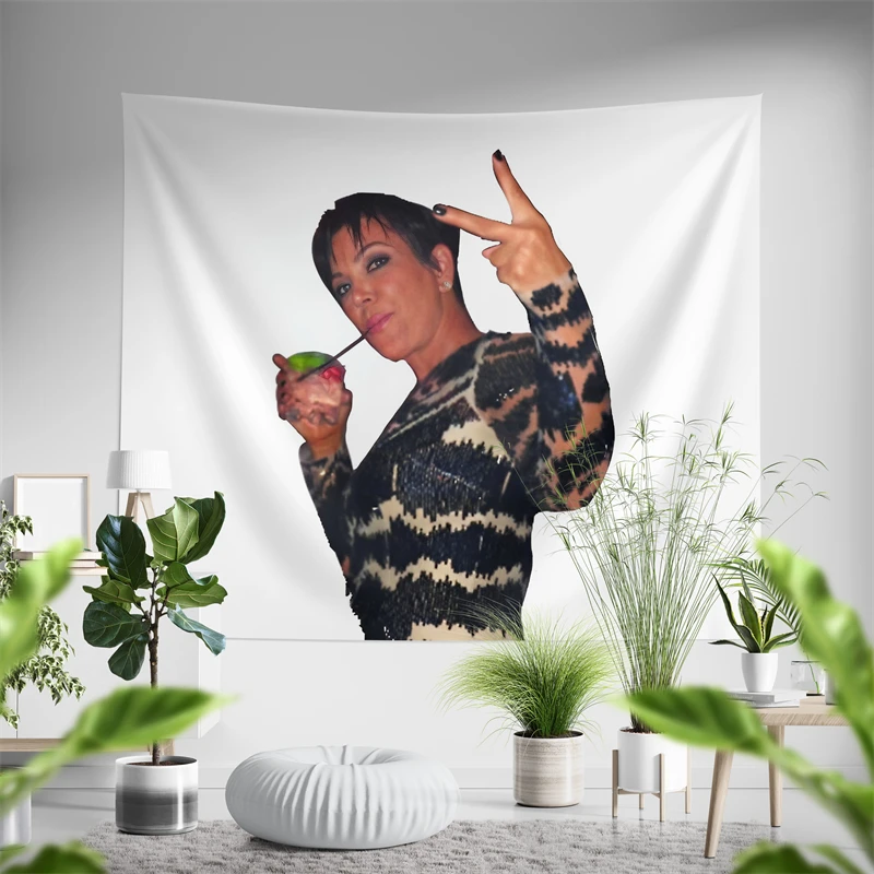 Aertemisi Крис Дженнер знак мира забавный мем гобелен настенное искусство для