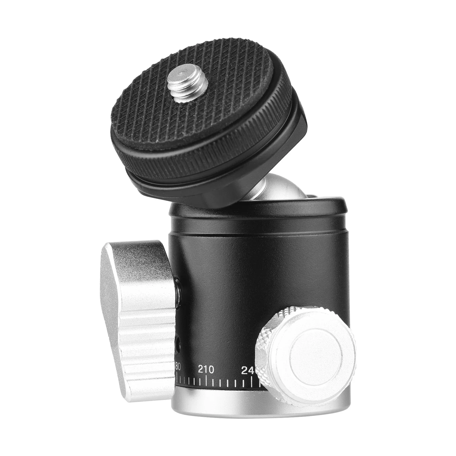 

2-in-1 Ball Head 1/4 Screw Cold Shoe Mount Ball Head Dual Use Mini Ball Head 360° Rotatable Aluminum Alloy Ball Head for Camera
