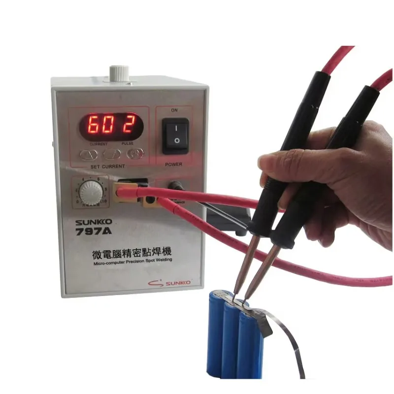 SUNKKO 797A 18650 педальный управляемый аккумуляторный точечный сварочный аппарат