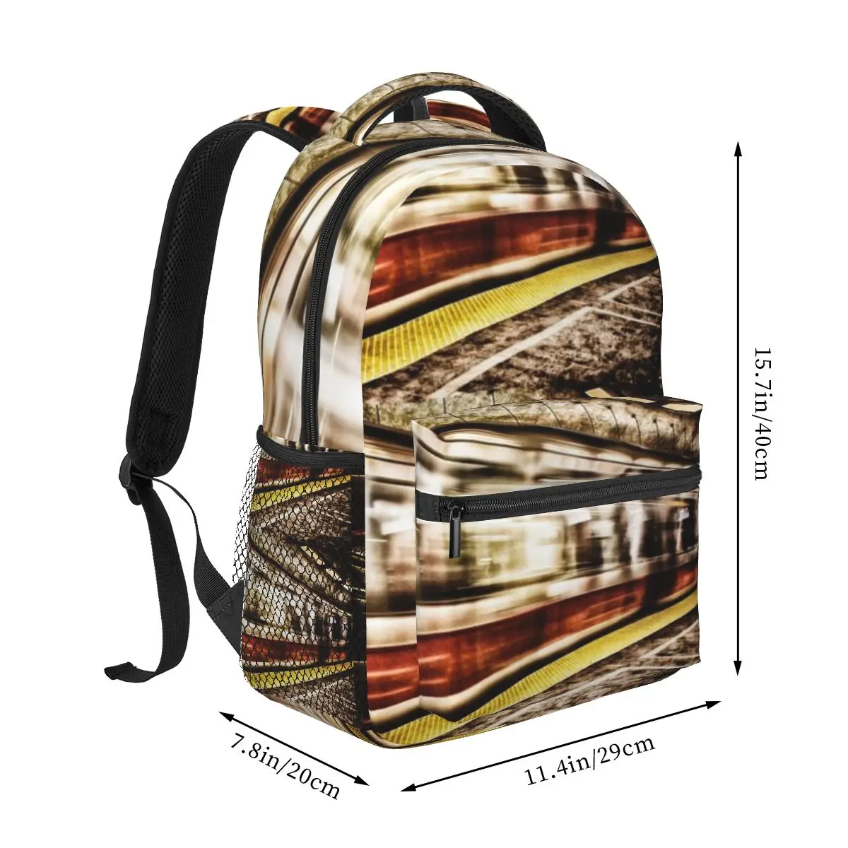 MBTA Red Line поезд в движении станции метро один Повседневный Рюкзак