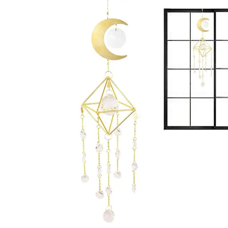 

Crystal Sun Catchers Indoor Window Crystal Window Light Catcher Wind Chime Prisms Suncatchers With Chain Pendant Ornament For