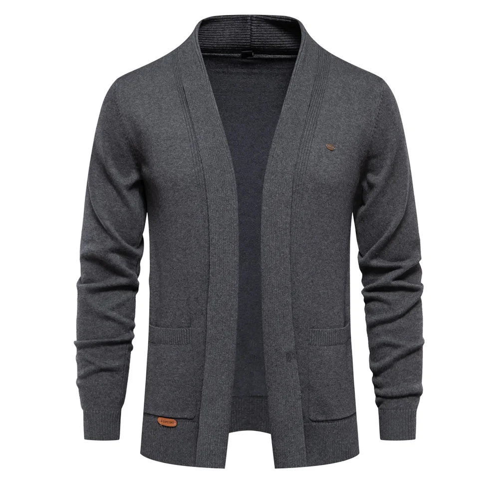 New Autumn and Winter Men's Sweater Cardigan High Quality Slim Fit Warm Knitted Jacket Fashionable Business Casual Men Clothing