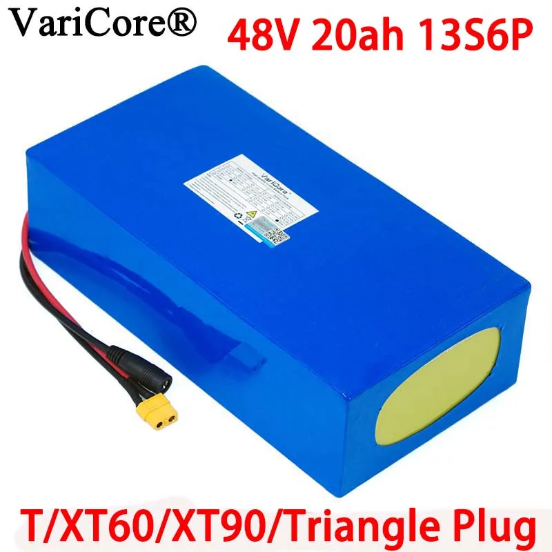 

VariCore 48V 20ah 13s6p Lithium Battery Pack 20AH 2000W Electric bicycle batteries Built in 50A BMS T/XT60/XT90/Triangle plug
