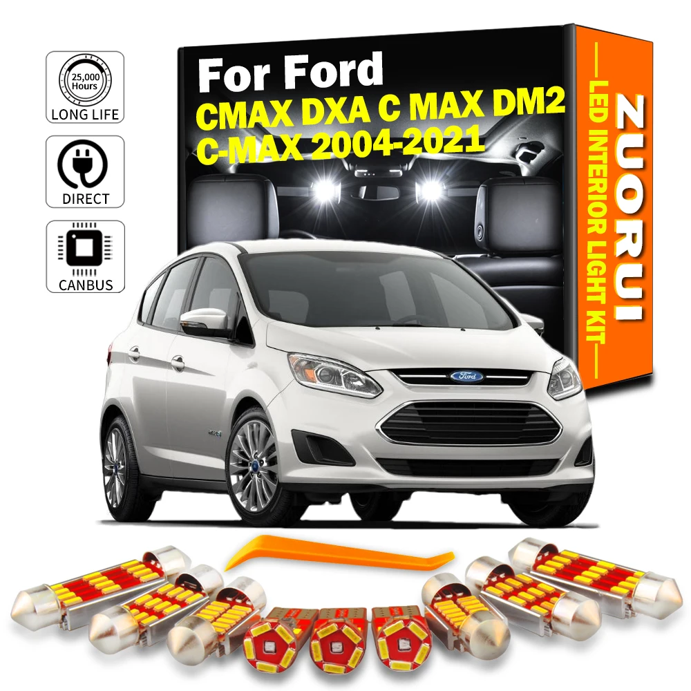 

Автомобильные светодиодные лампы для Ford CMAX DXA C MAX DM2 светодиодная интерьерная с Canbus 2004-2018 2019 2020 2021