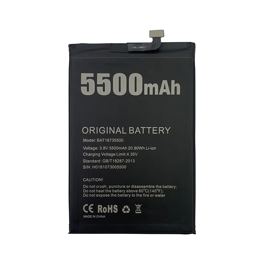 

100% Оригинальный аккумулятор 5500 мАч для телефона Doogee S55 BAT18735500, сменные батареи, батарея