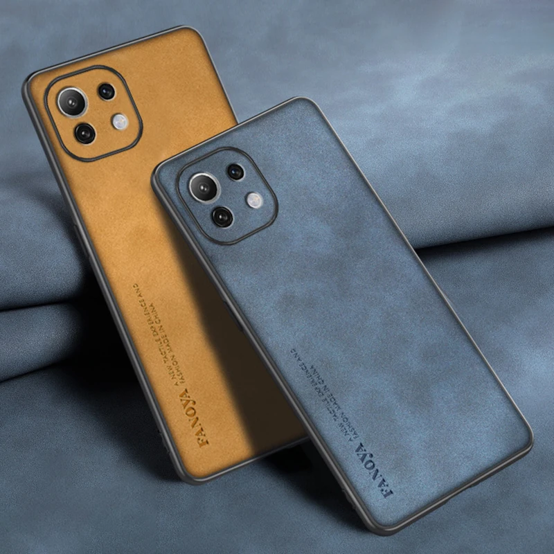 

Luxury Sheepskin Leather Case For Xiaomi Mi 12 Pro 5G Fundas Xaomi Mi12 12Pro 12X Camera Protection Silicone Bumper Phone Cover