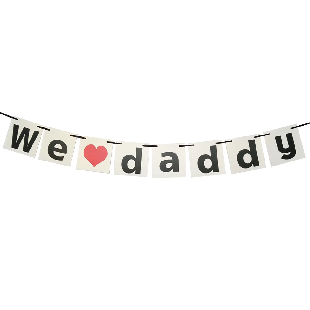 

1pcs Beautiful Decor Creative Funny Father Day Banner Hanging Banner Paper Banner for Festival Party Gathering