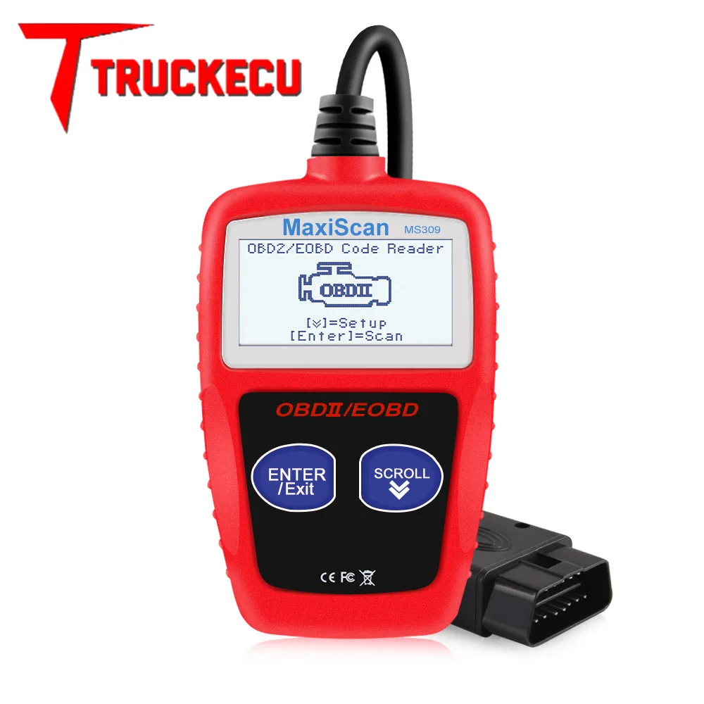 Фото Автомобильный сканер MaxiScan MS309, универсальный считыватель кодов OBDII/EOBD OBD2, PK KW808 ELM327 easydiag launch golo Autel ms309 №2