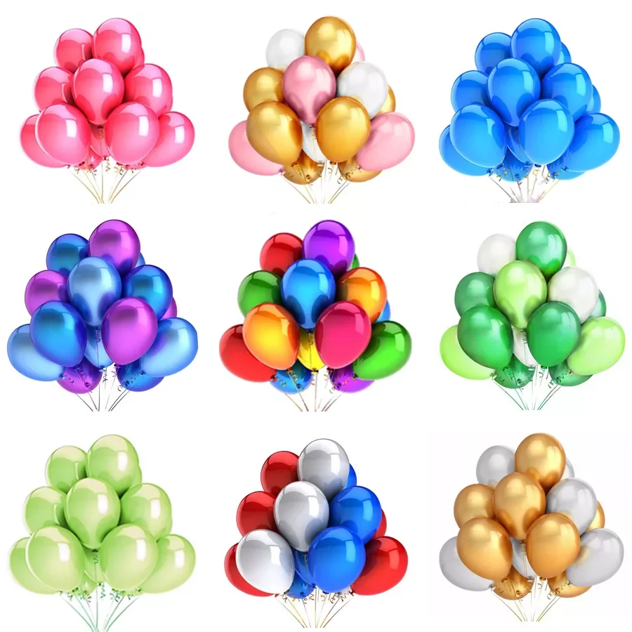 

2022 10/20/30pcs New Glossy Baby Pink Metal Pearl Latex Balloon Valentine's Day Wedding birthday Baby Shower Kids Toy Air Ba