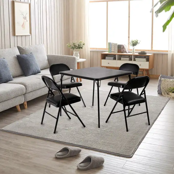 

Pack Black Padded Metal Folding Chair for Outdoor Indoor