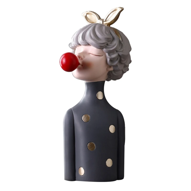 

Nordic Cute Resin Bubble Skirt Girl Music Box Decoration Home Living Room Desktop Decoration Decoration