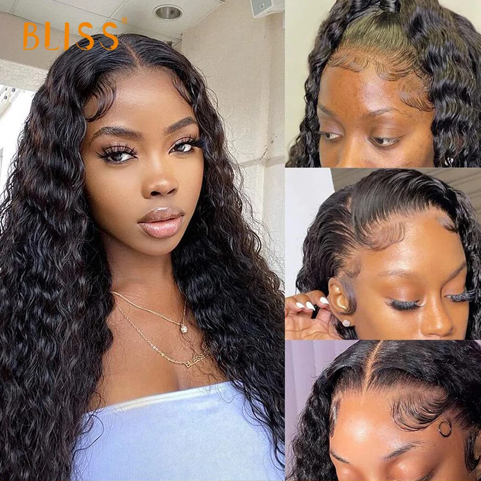 4X4 Lace Frontal Wig Body Wave Lace Front Wig 180% Brazilian Transparent Wavy Lace Front Human Hair Wigs Deep Wave Closure Wig