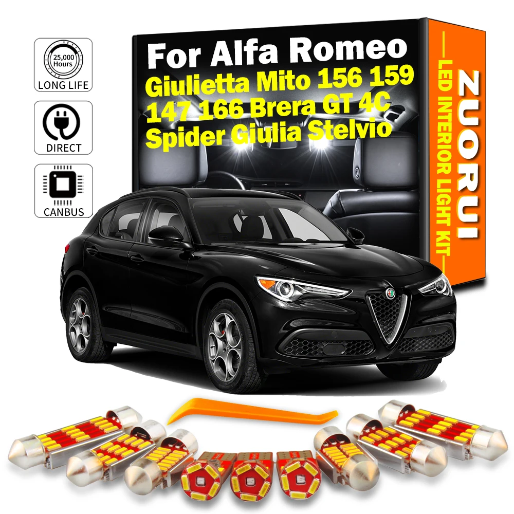 

Светодиодные лампы ZUORUI для Alfa Romeo Giulietta Mito 156 159 147