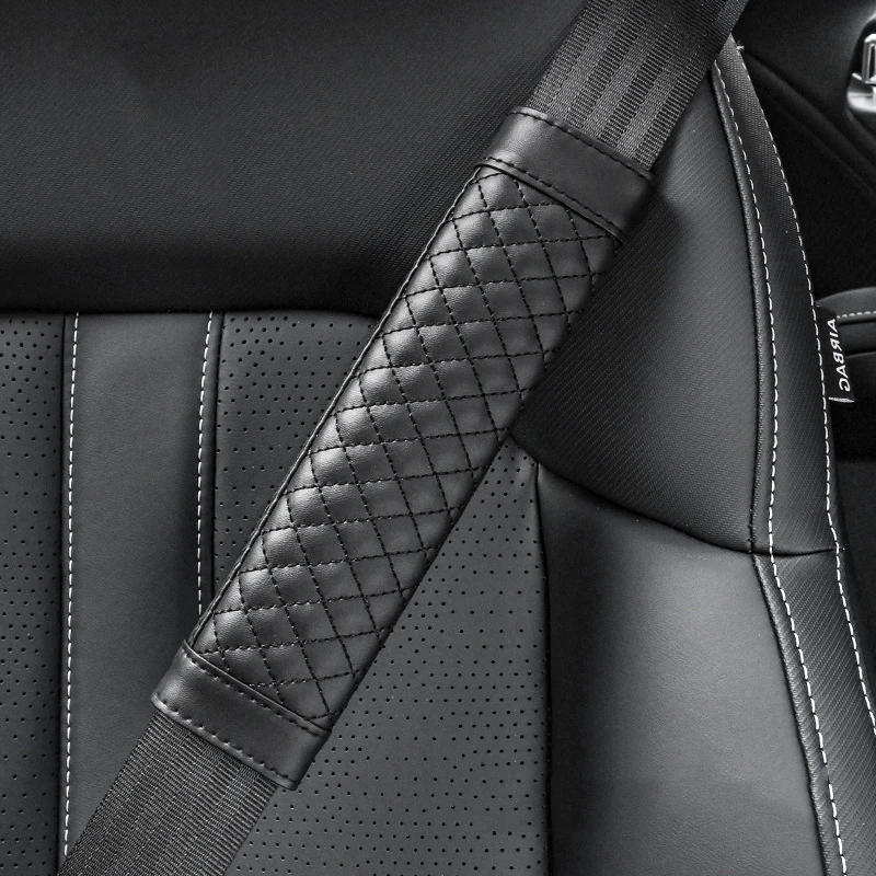 

2Pcs Car Seat Belt Cover Embroidered Pattern Safety Belt Shoulder Cover Breathable Protection Pad Car Interior Accessories