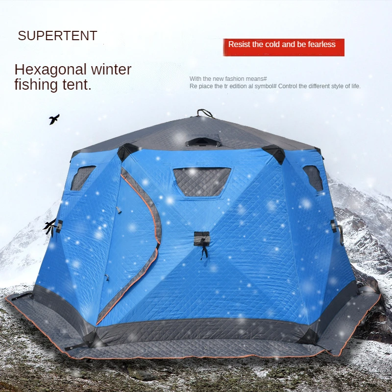 Outdoor winter fishing tent Winter Tent Camping travel CottonTent Thickened Windproof and Warm Portable Tents | Спорт и развлечения