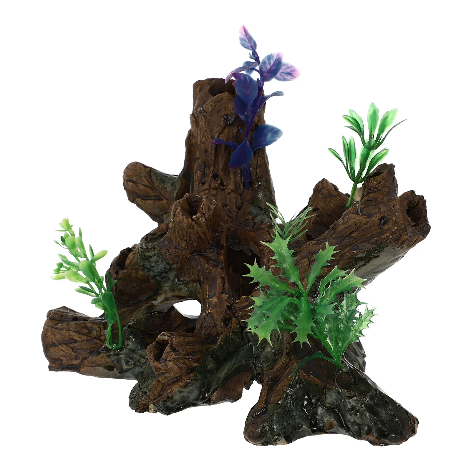 

Fish Tank Tree Trunk Model Aquarium Landscape Adornment Clay Fish Shelter