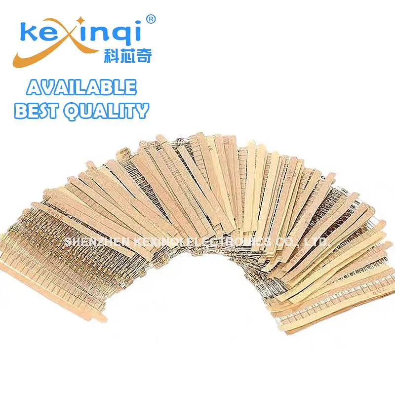 100 шт. 1/4 Вт карбоновые пленочные резисторы 5% 1R-10M 10R 47R 100R 220R 1K 10K 4K7 100K 560K 1M 3M3 Ohm