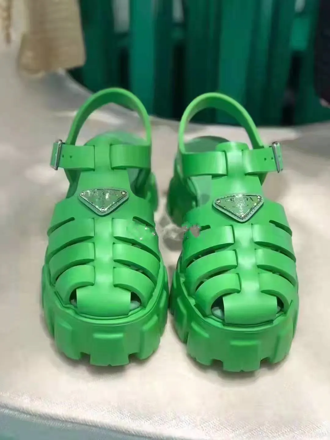 

Sandals 2022 Summer New Thick Bottom Non-slip Hollowed-out Buckle Waterproof Platform Braided Retro Roman Sandal Women