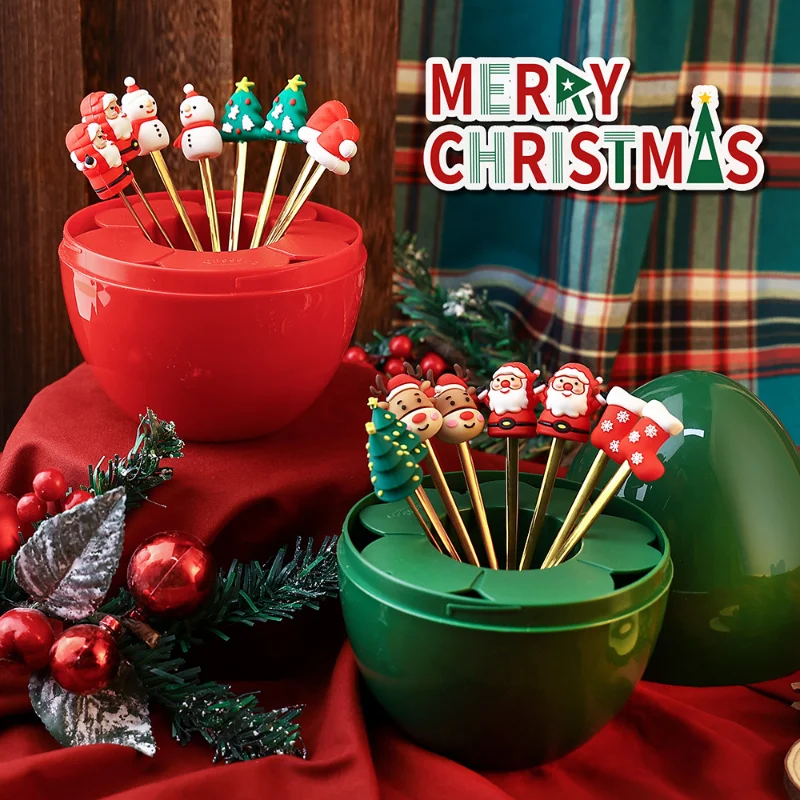 

Рождественская подставка, кофейная ложка Санта-Клауса, Рождественская елка, десертная ложка, вилка, рождественский подарок, Рождественское...