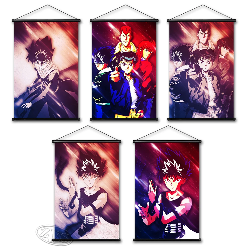 

YuYu Hakusho плакат холст настенный художественный японский фотообои печатные картины для гостиной украшения Висячие свитки