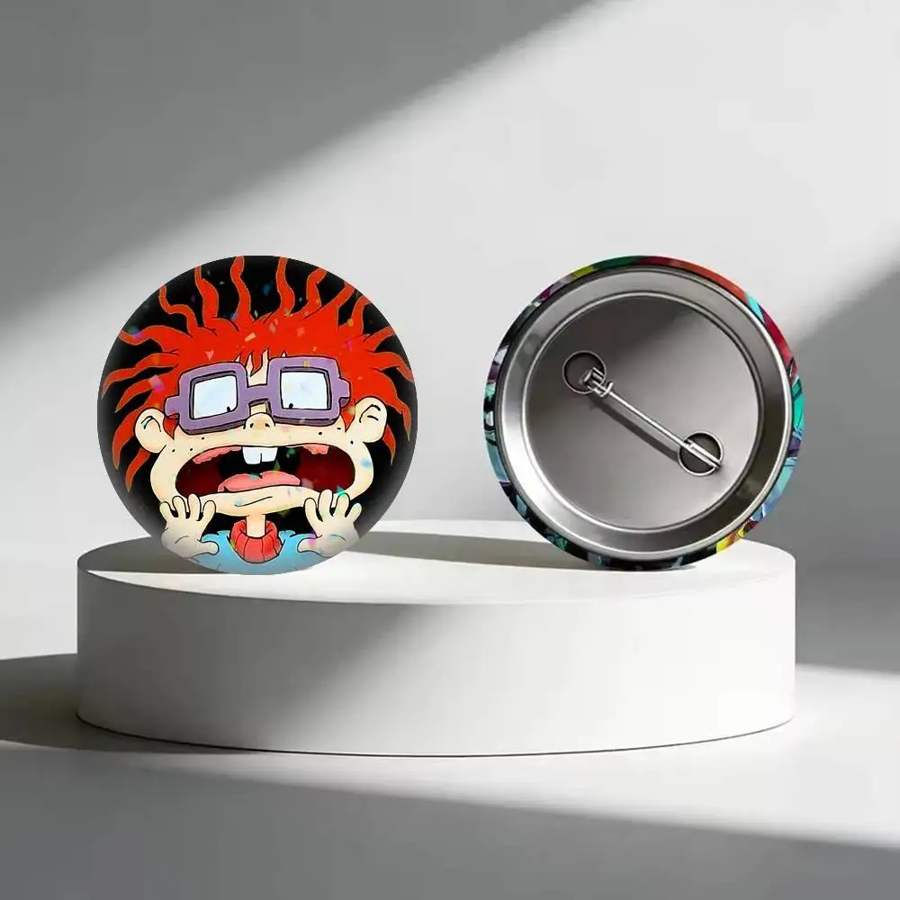Фото Значки-броши Rugrats-Chuckie Finster 25, 32, 44, 58, 75 мм, персонализированные круглые значки-броши, аксессуар, подарок №3