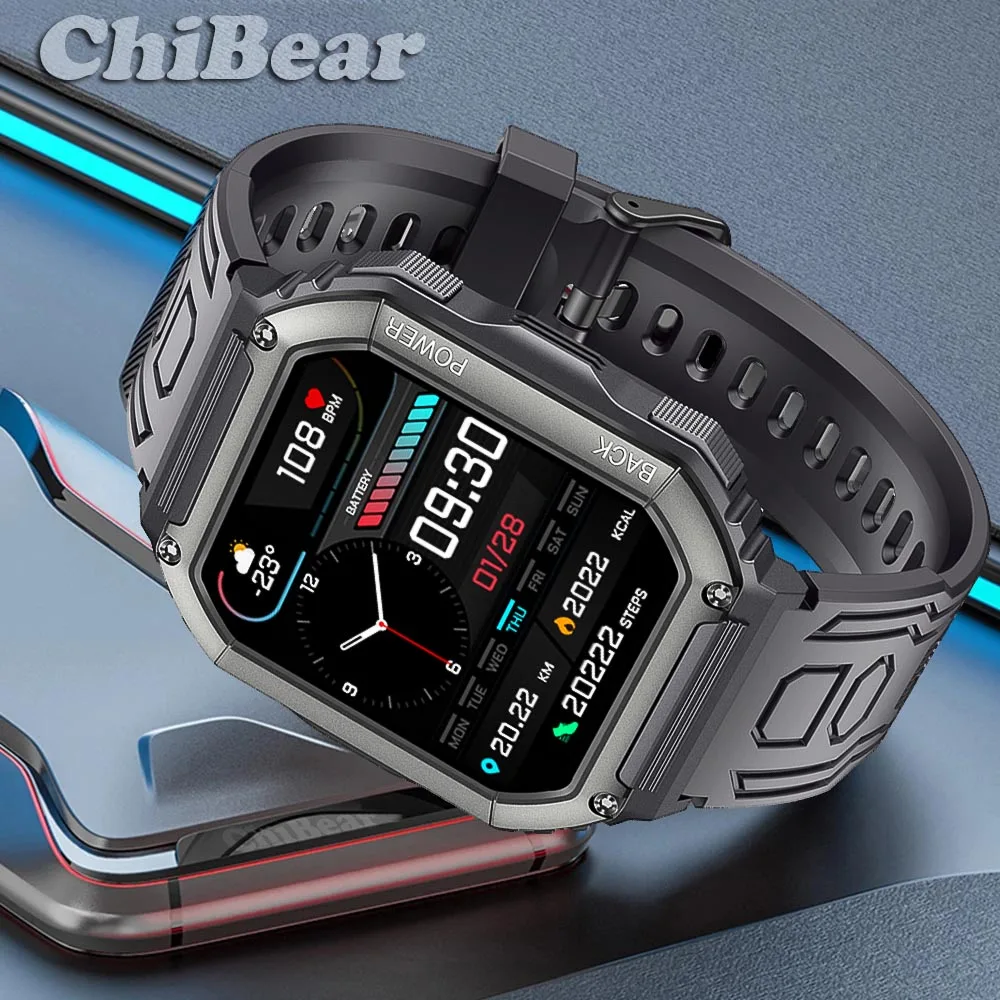 

2022 New Bluetooth call Smart Watch Men Multifunction Sport Mode Fitness Tracker GPS Movement track Custom Dial Smartwatch +Box