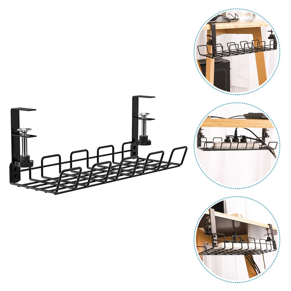 

Wire Basket Shelf Under Table Storage Rack Wire Desk Cable Under Management Tray Cord Organizer Rack Wire Cable Shelf Basket