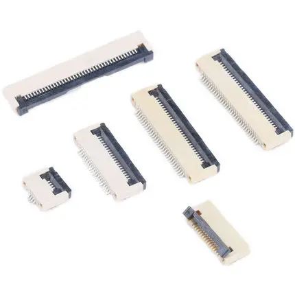 Коннектор FFC FPC 1 0 мм 4 контакта 6 8 9 10 12 14 16 18 20 22 24 26 30P верхний контакт прямой угол SMD /