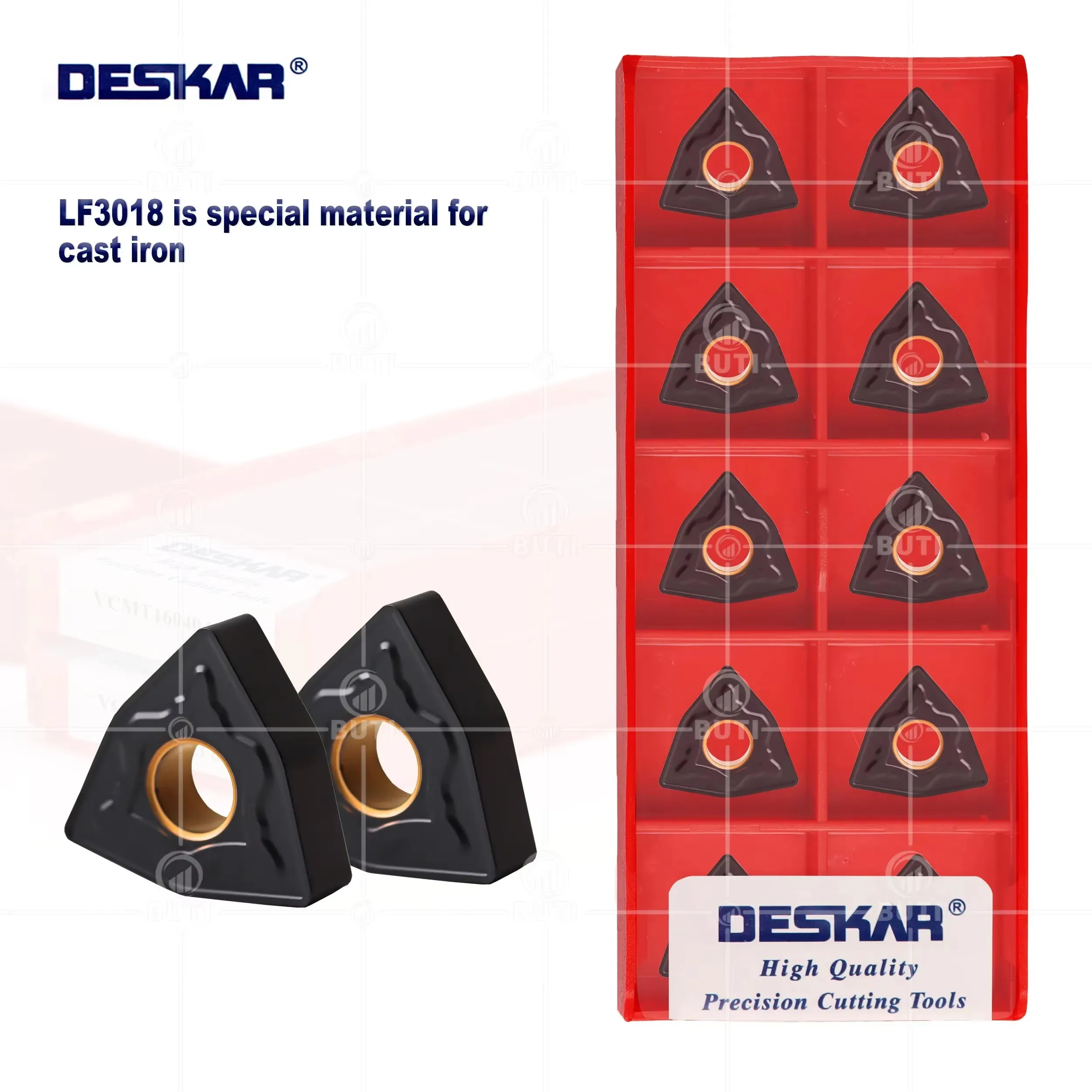 DESKAR 100% оригинальные токарные станки с ЧПУ WNMG080408-DK LF3018 Токарные вставки Лезвия с ЧПУ в форме внешних токарных инструментов Режущие инструменты