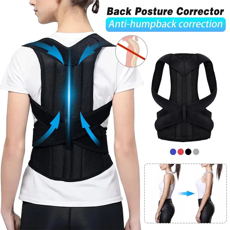 

New Brace Posture Back Straight Correctpor Corrector Corrector Strap S-6XL Unisex Support Upper Back Clavicle Shoulders Posture