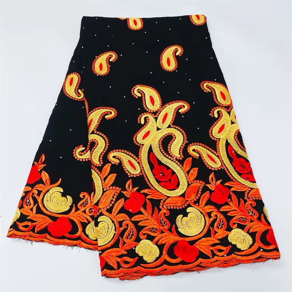 

Швейцарская вуаль, кружевная ткань 2022, высококачественное кружево, хлопчатобумажная африканская кружевная ткань с камнями для свадебного платья, для вечеринки, строчка