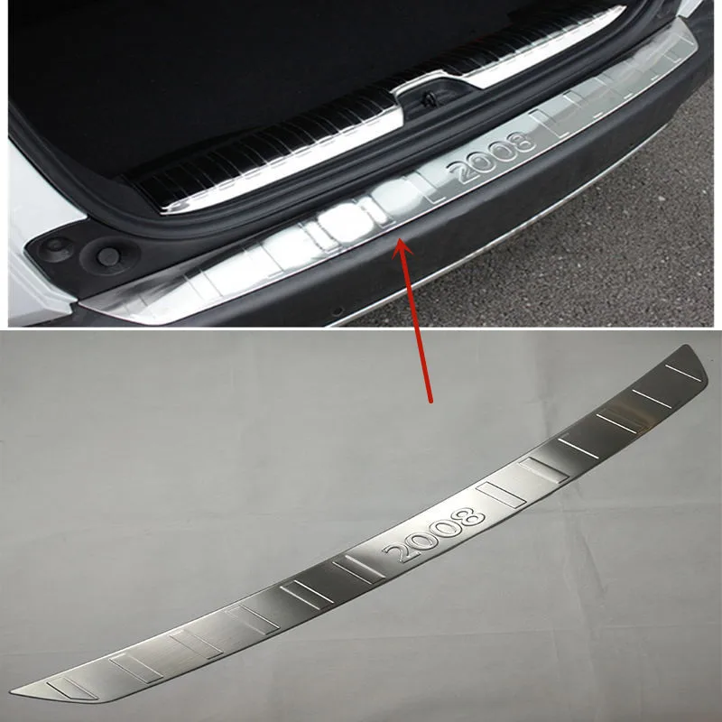 

For Peugeot 2008 2014-2019 stainless steel car Trunk threshold guard plate Welcome pedal Anti-scratch protection car accessories