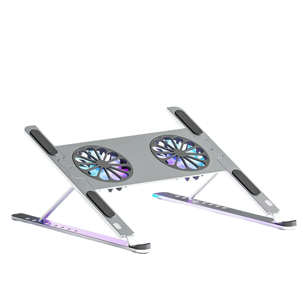 

Aluminum Adjustable Laptop Stand For Macbook Computer PC Tablet Support Notebook Stand Cooling Fan Pad Laptop Holder Base