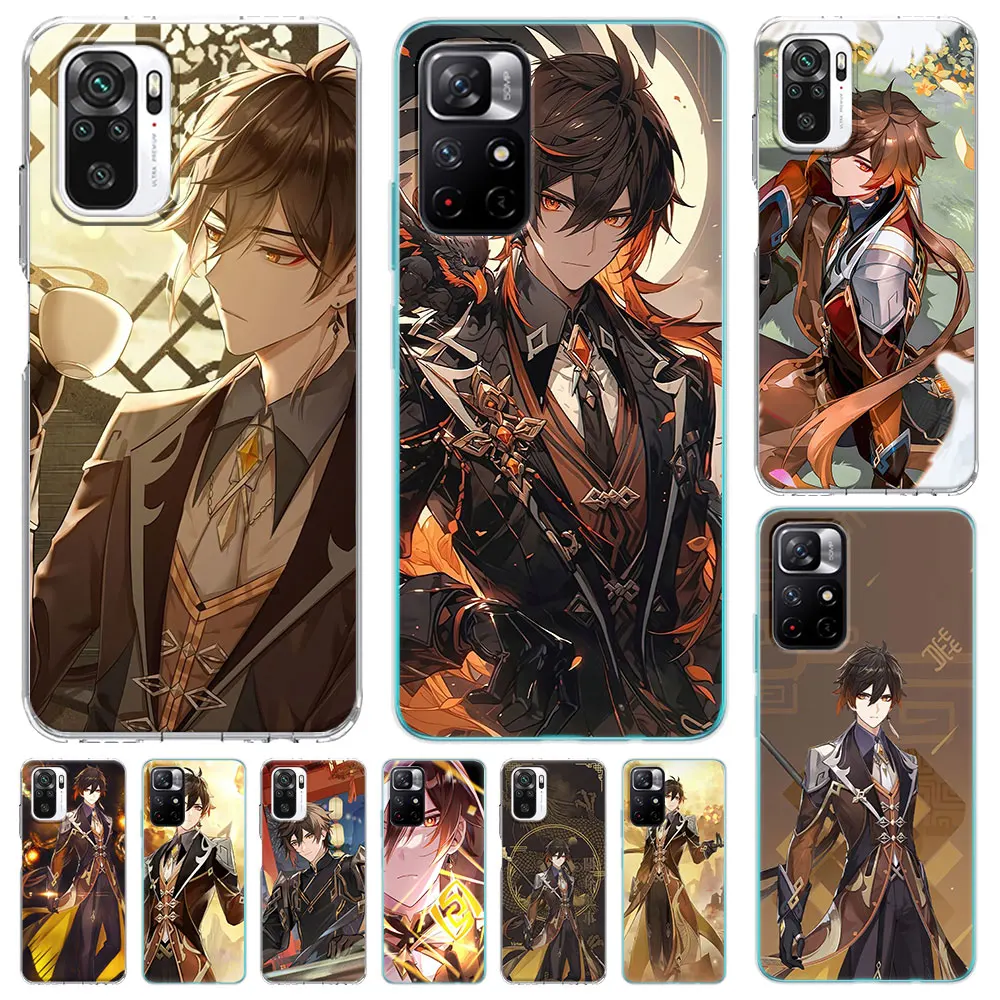 Zhong li Genshin ударопрочный игровой бампер для Xiaomi Redmi 9 12 6 9A 9i 10 6A 9T 9C 10A 10C 12C 7 7A 8 S2 8A