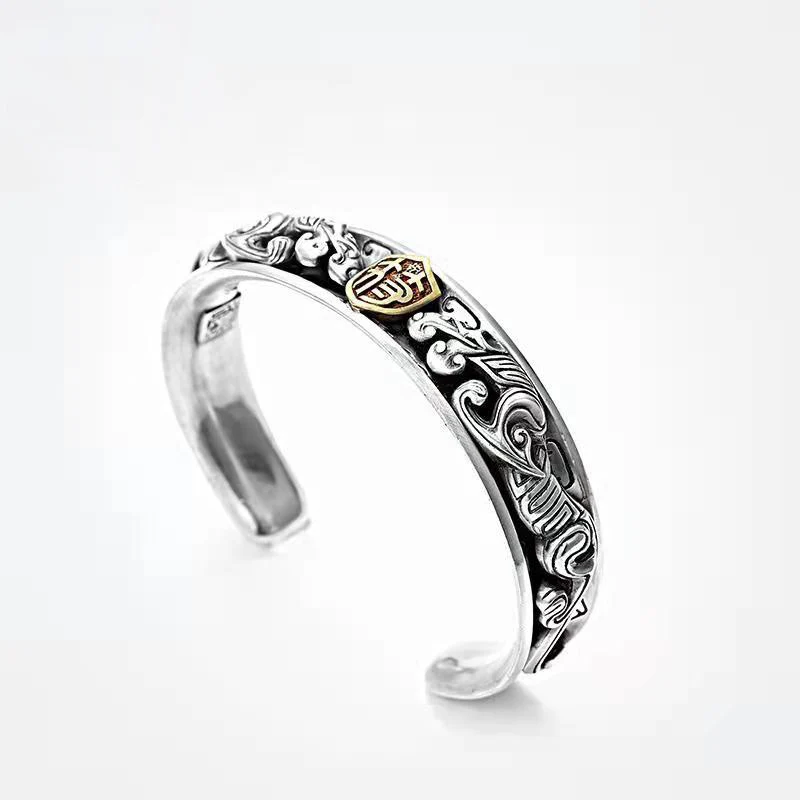 

New Retro Bracelet Male Opening Adjustment Male Domineering Personality National Trend Bracelet Jewelry Accessories