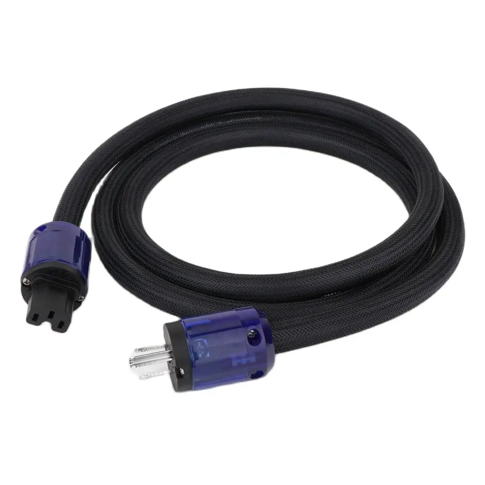 

Hi-end PCOCC US Version AC Power Cable Hifi Audio US Mains Cord with P-037 Rhodium Plated Power Plug Connector