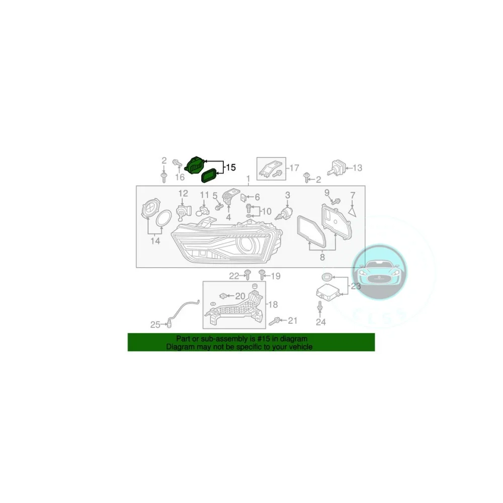 Модуль освещения с электроникой фары Светодиодные дневные ходовые огни 8U 0941475 Б