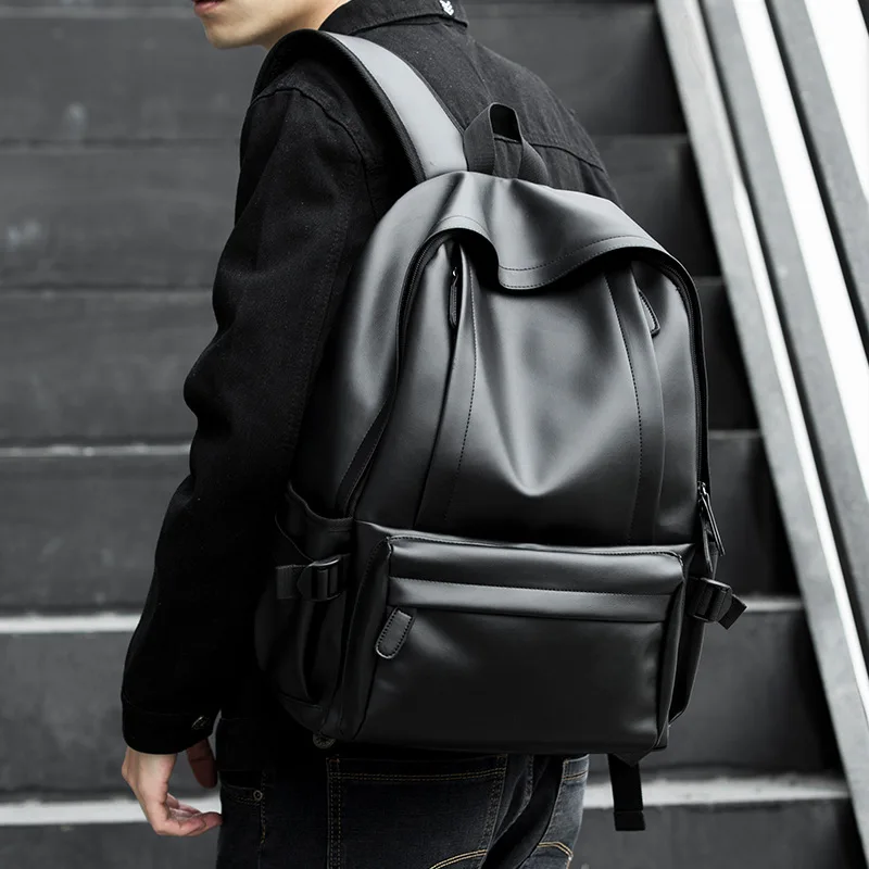 

2022 Men's PVC BACKPACK Men's Backpack Business Computer Bag Travel Hot Wish